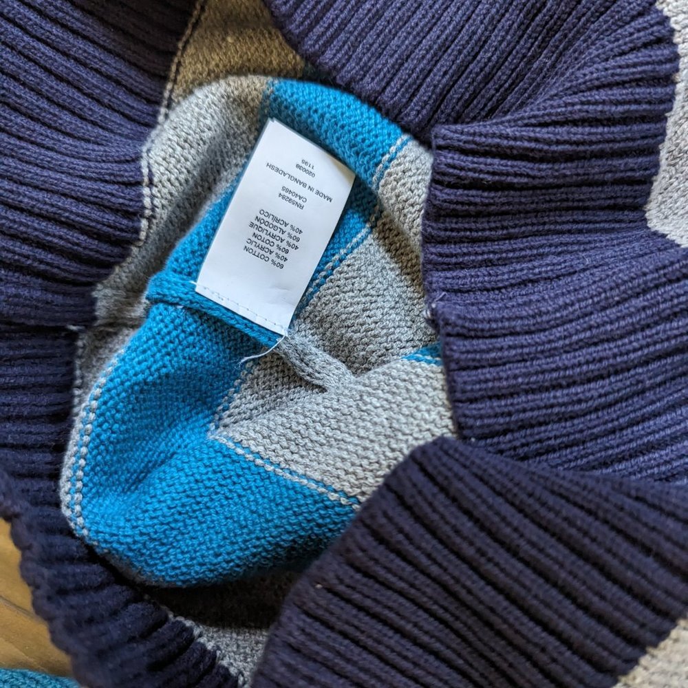 NWT The Children's Place Boys Knit Pullover Sweater Striped Cardigan M (… - Picture 3 of 4